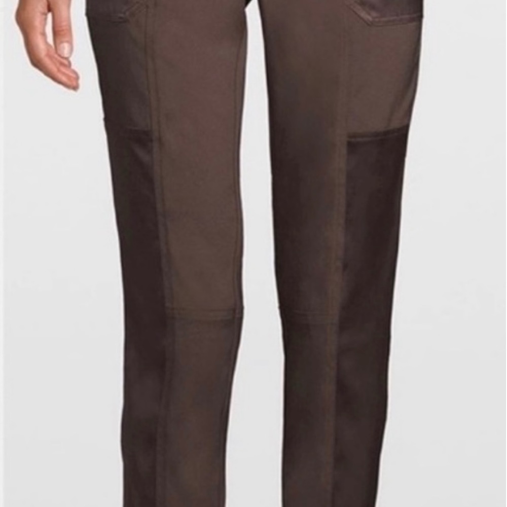 White House Black Market Women Satin Mid-Rise Utility Stright Crop Pants Size 2